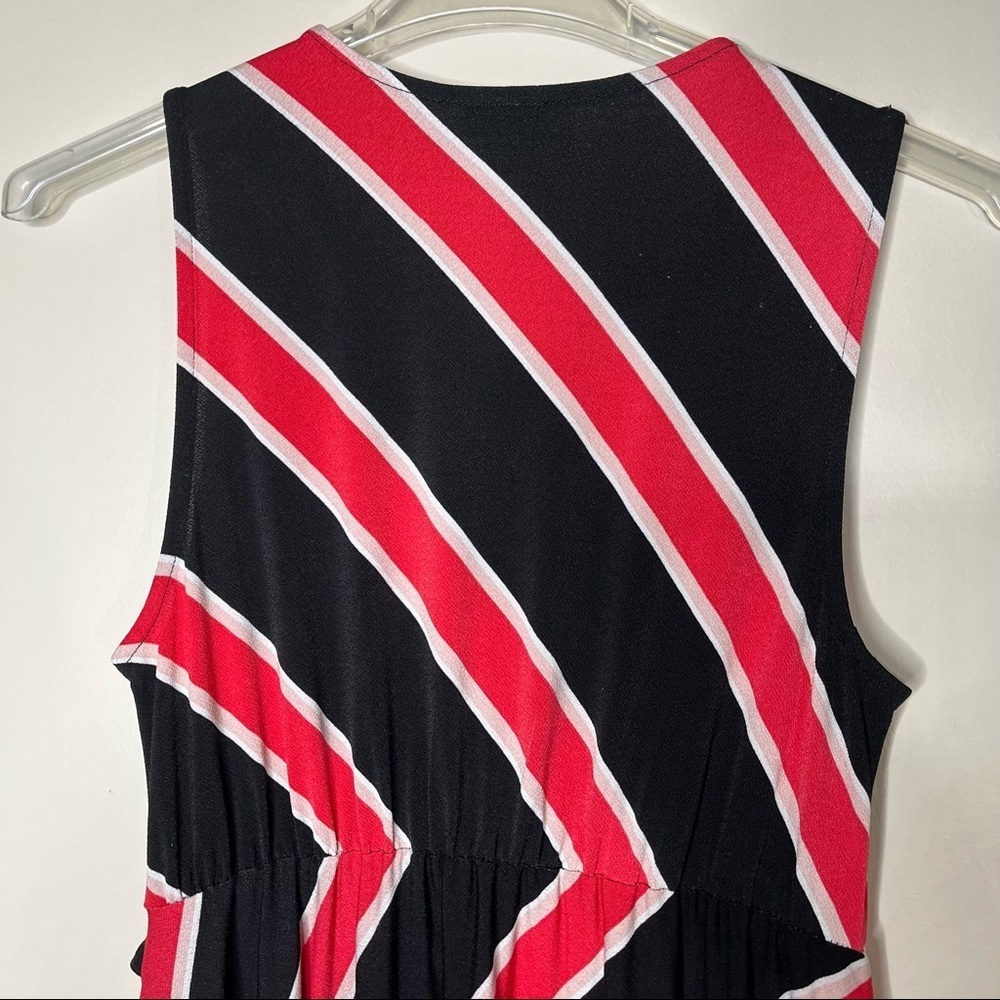 Torrid Color Block Faux Wrap Sleeveless Surplus Front High Low Dress SZ 00 (M/L) - Picture 13 of 14